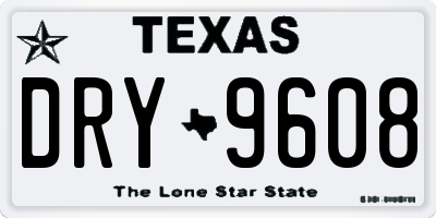 TX license plate DRY9608
