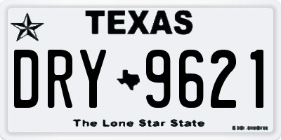 TX license plate DRY9621