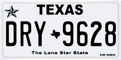 TX license plate DRY9628
