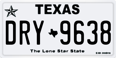 TX license plate DRY9638