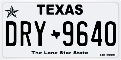 TX license plate DRY9640