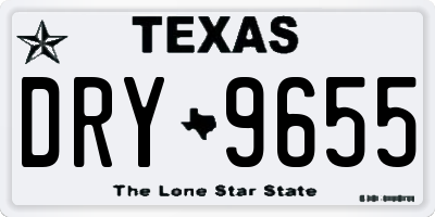 TX license plate DRY9655