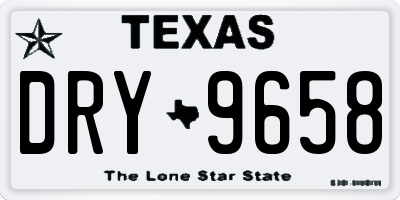 TX license plate DRY9658