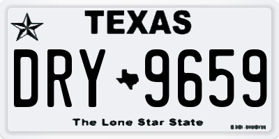 TX license plate DRY9659
