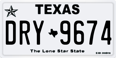 TX license plate DRY9674