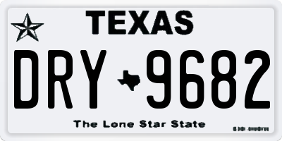 TX license plate DRY9682
