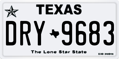 TX license plate DRY9683