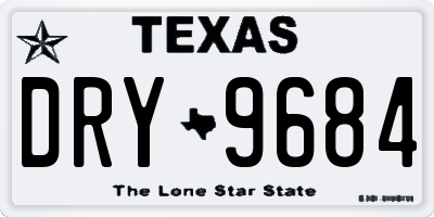 TX license plate DRY9684