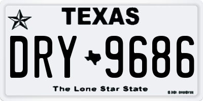 TX license plate DRY9686