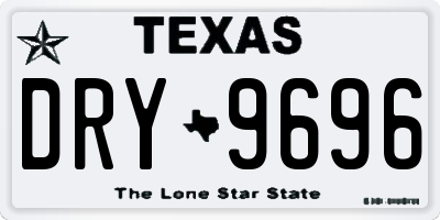 TX license plate DRY9696