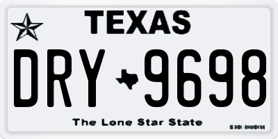 TX license plate DRY9698