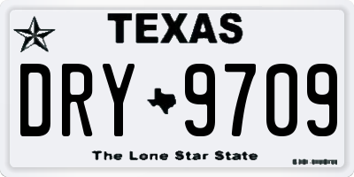 TX license plate DRY9709
