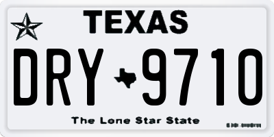 TX license plate DRY9710