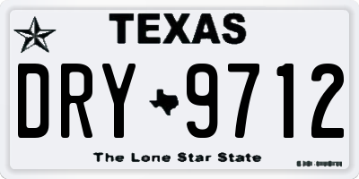 TX license plate DRY9712