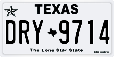 TX license plate DRY9714
