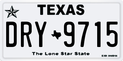 TX license plate DRY9715