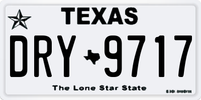 TX license plate DRY9717