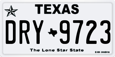 TX license plate DRY9723