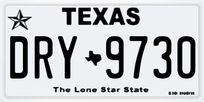 TX license plate DRY9730