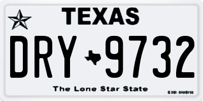 TX license plate DRY9732