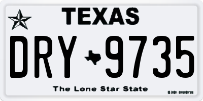 TX license plate DRY9735