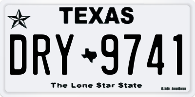 TX license plate DRY9741