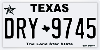 TX license plate DRY9745