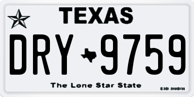 TX license plate DRY9759