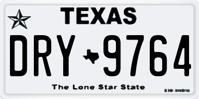 TX license plate DRY9764
