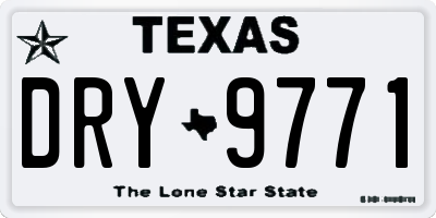 TX license plate DRY9771