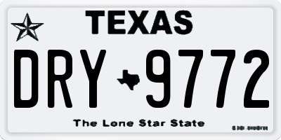 TX license plate DRY9772