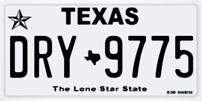 TX license plate DRY9775