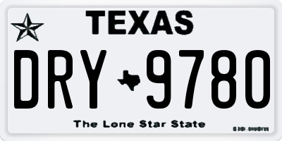 TX license plate DRY9780