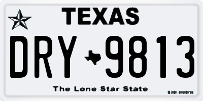 TX license plate DRY9813