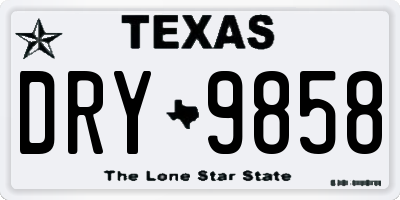 TX license plate DRY9858