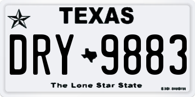 TX license plate DRY9883