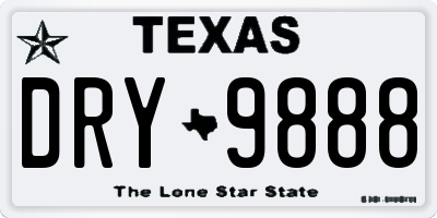 TX license plate DRY9888