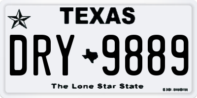 TX license plate DRY9889