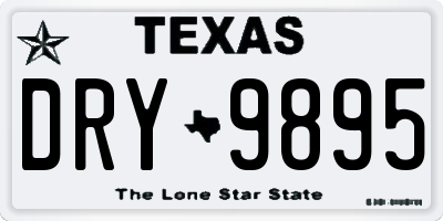 TX license plate DRY9895