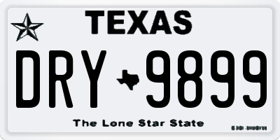TX license plate DRY9899