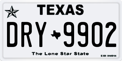 TX license plate DRY9902