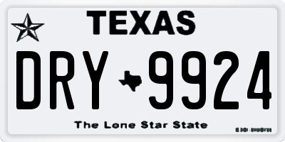 TX license plate DRY9924