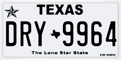 TX license plate DRY9964