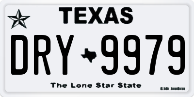TX license plate DRY9979