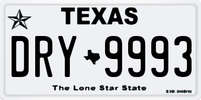 TX license plate DRY9993
