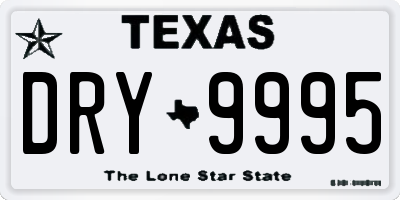 TX license plate DRY9995