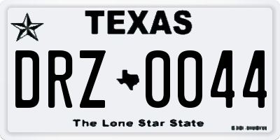 TX license plate DRZ0044