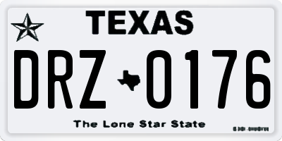 TX license plate DRZ0176