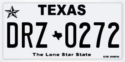 TX license plate DRZ0272