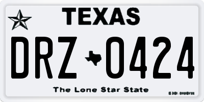 TX license plate DRZ0424